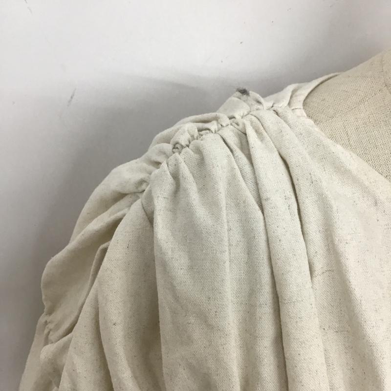 アングリッド Ungrid カットソー 半袖 112230430601-01 リネン混ギャザーノースリブラウス ノースリーブカットソー Vネックカットソー FREE 無地 ベージュ / ベージュ /  レディース USED 古着 中古 10101474