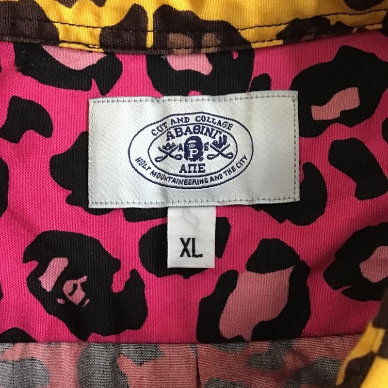 アベイシングエイプ A BATHING APE シャツ、ブラウス 長袖 クレイジーパターン レオパード ヒョウ柄 XL ワンポイント マルチカラー / マルチカラー /  メンズ USED 古着 中古 10101491