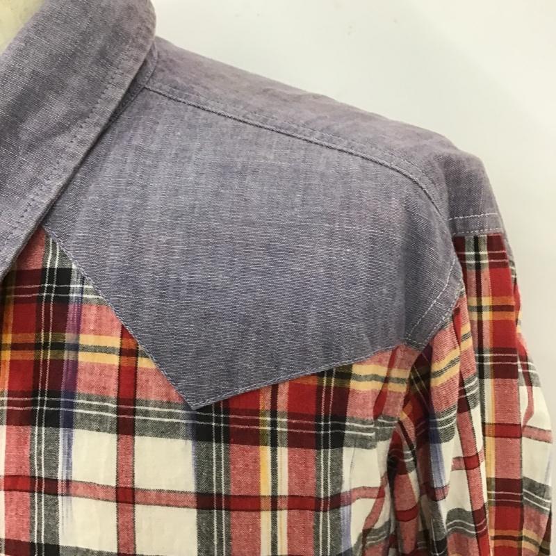 アベイシングエイプ A BATHING APE シャツ、ブラウス 長袖 002SH0101604X ウエスタンシャツ BABY MILO バックプリント XXL チェック マルチカラー / マルチカラー /  メンズ USED 古着 中古 10101493