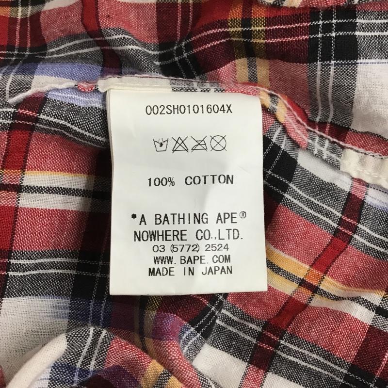 アベイシングエイプ A BATHING APE シャツ、ブラウス 長袖 002SH0101604X ウエスタンシャツ BABY MILO バックプリント XXL チェック マルチカラー / マルチカラー /  メンズ USED 古着 中古 10101493