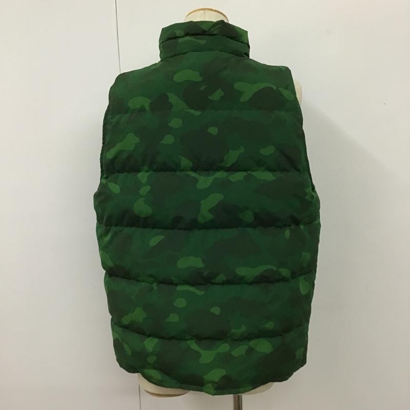 アベイシングエイプ A BATHING APE ベスト ベスト 001LJA301011X ダウンベスト ジップアップ XL カモフラージュ柄・迷彩 緑 / グリーン / X 薄緑 / ライトグリーン / X カーキ / カーキ /  メンズ USED 古着 中古 10101520