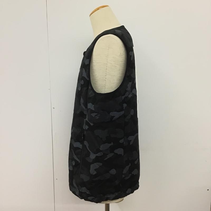 アベイシングエイプ A BATHING APE ベスト ベスト 001LJD801003X ダウンベスト フェザー ノーカラー バックロゴ XL カモフラージュ柄・迷彩 黒 / ブラック / X 灰 / グレー / X 紺 / ネイビー /  メンズ USED 古着 中古 10101521