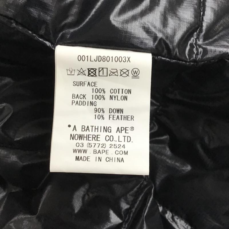 アベイシングエイプ A BATHING APE ベスト ベスト 001LJD801003X ダウンベスト フェザー ノーカラー バックロゴ XL カモフラージュ柄・迷彩 黒 / ブラック / X 灰 / グレー / X 紺 / ネイビー /  メンズ USED 古着 中古 10101521