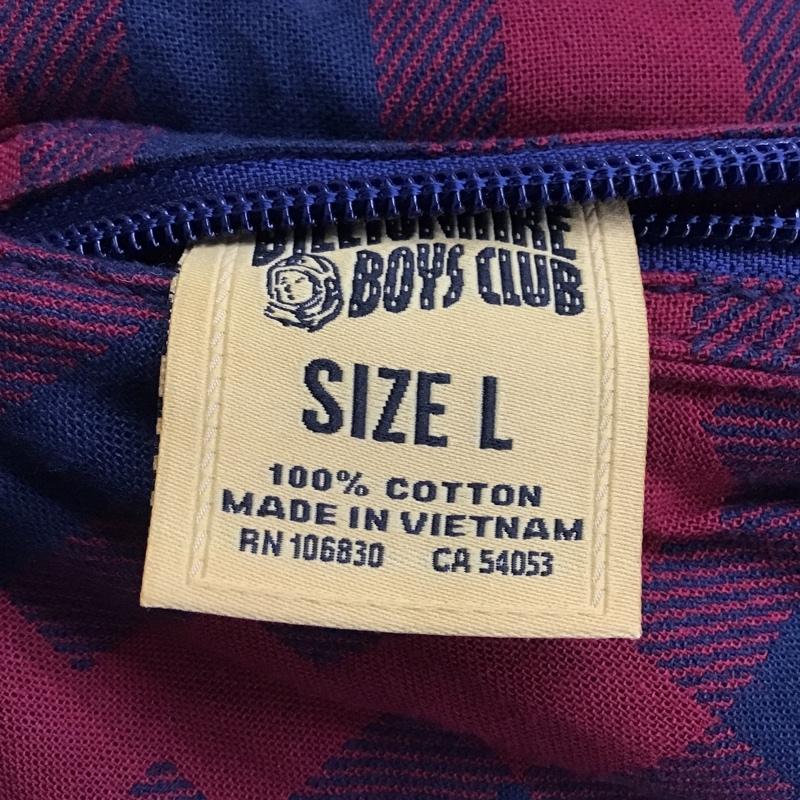 ビリオネア・ボーイズ・クラブ BILLIONAIRE BOYS CLUB ベスト ベスト リバーシブル 中綿 モザイクチェック L 総柄 紺 / ネイビー / X ボルドー / ボルドー /  メンズ USED 古着 中古 10101523