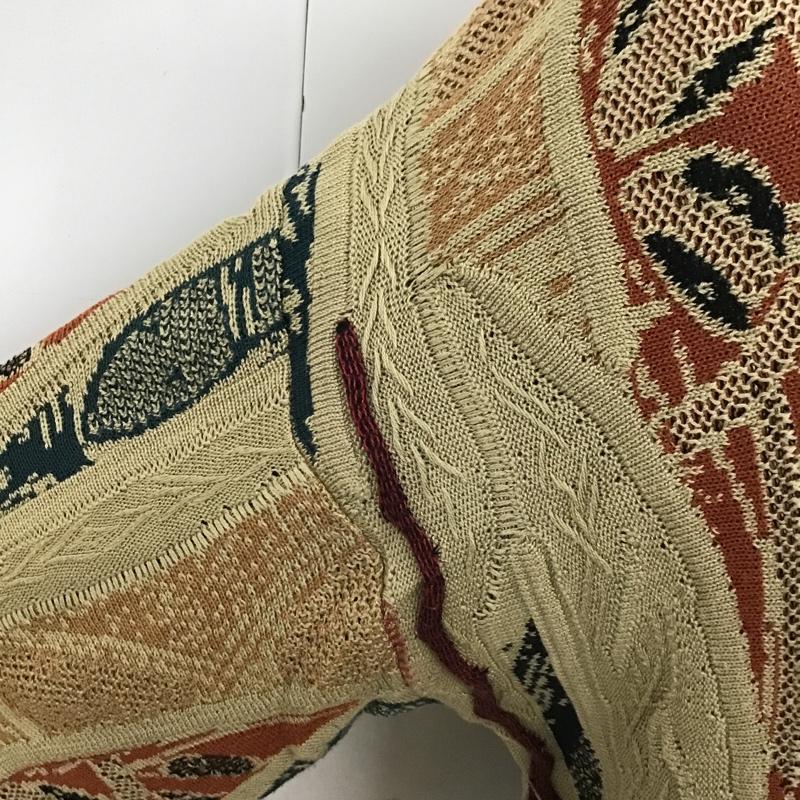 古着 USED ニット、セーター 長袖 CARLO ALBERTO Vネック 3Dニット XS  マルチカラー / マルチカラー /  メンズ USED 古着 中古 10101530