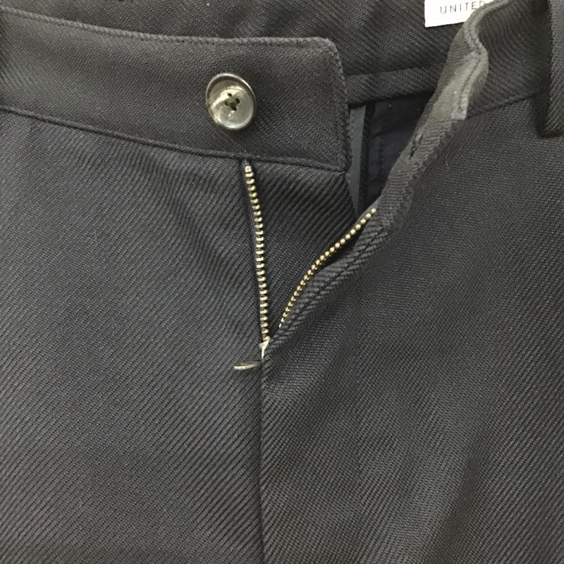 ユナイテッドアローズ UNITED ARROWS パンツ スラックス 1114-177-7879 タック入り L 無地 紺 / ネイビー /  メンズ USED 古着 中古 10101535