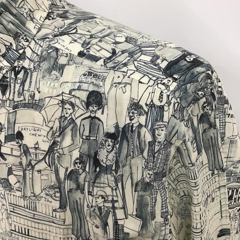 ポールスミスコレクション Paul Smith COLLECTION シャツ、ブラウス 長袖 PC-CR-76957 シティシーン M 総柄 オフホワイト / オフホワイト / X 紺 / ネイビー /  メンズ USED 古着 中古 10101538