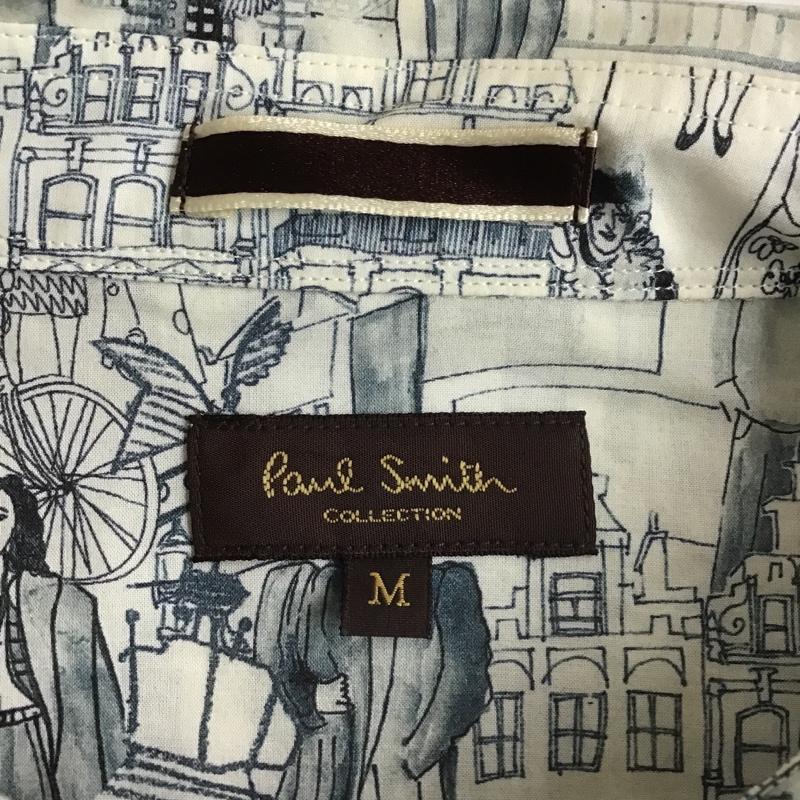 ポールスミスコレクション Paul Smith COLLECTION シャツ、ブラウス 長袖 PC-CR-76957 シティシーン M 総柄 オフホワイト / オフホワイト / X 紺 / ネイビー /  メンズ USED 古着 中古 10101538