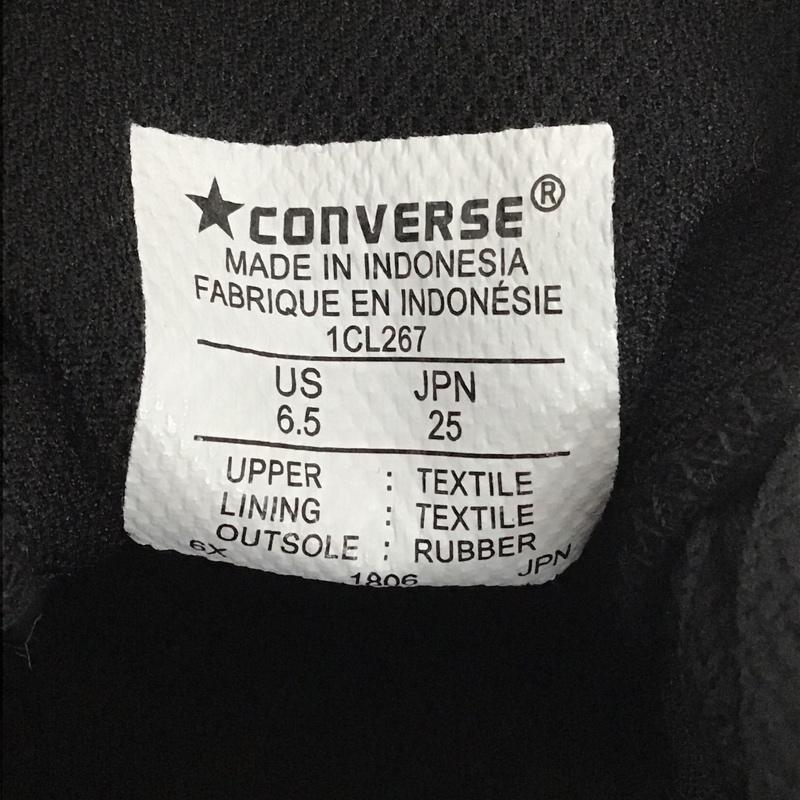 コンバース CONVERSE スニーカー スニーカー 1CL267 ボードスター SK MID 25cm 25.0cm ロゴ、文字 黒 / ブラック / X 白 / ホワイト /  メンズ USED 古着 中古 10101546