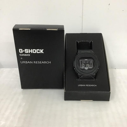 ジーショック G-SHOCK 腕時計 デジタル DW-5750E CASIO × URBAN RESEARCH G-SHOCK別注 箱有 ロゴ、文字 黒 / ブラック /  メンズ USED 古着 中古 10101554