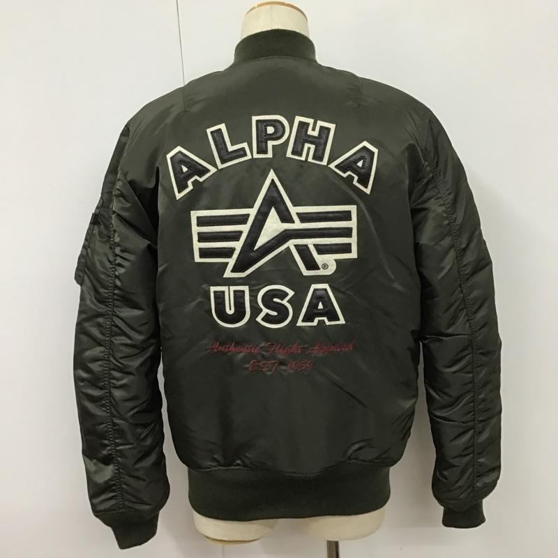 アルファインダストリー Alpha Industries ジャケット、上着 フライトジャケット MIL-J-82790J MA-1 リバーシブル XL ロゴ、文字 カーキ / カーキ /  メンズ USED 古着 中古 10101585
