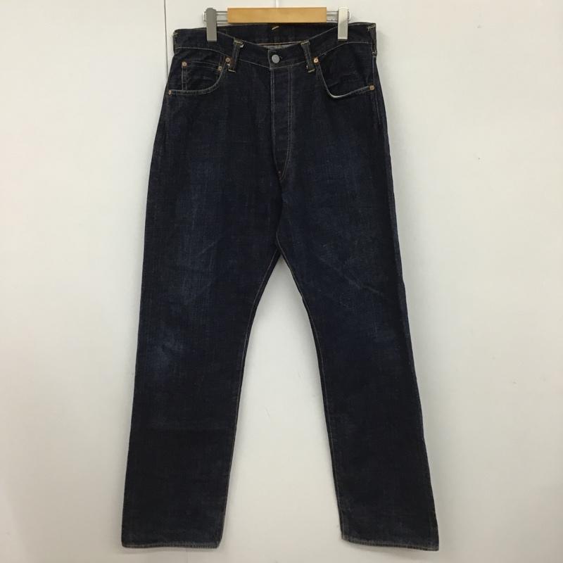 エヴィス EVISU パンツ デニム、ジーンズ デニムパンツ カジュアルパンツ ワイドパンツ ストレートパンツ 34インチ 無地 インディゴ / インディゴ /  メンズ USED 古着 中古 10101599