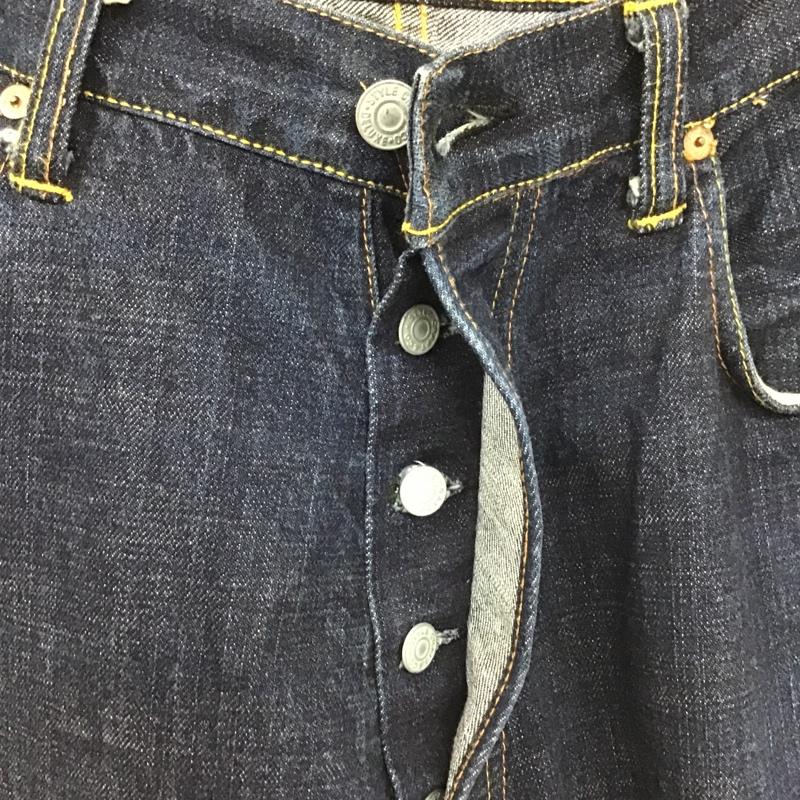 エヴィス EVISU パンツ デニム、ジーンズ デニムパンツ カジュアルパンツ ワイドパンツ ストレートパンツ 34インチ 無地 インディゴ / インディゴ /  メンズ USED 古着 中古 10101599