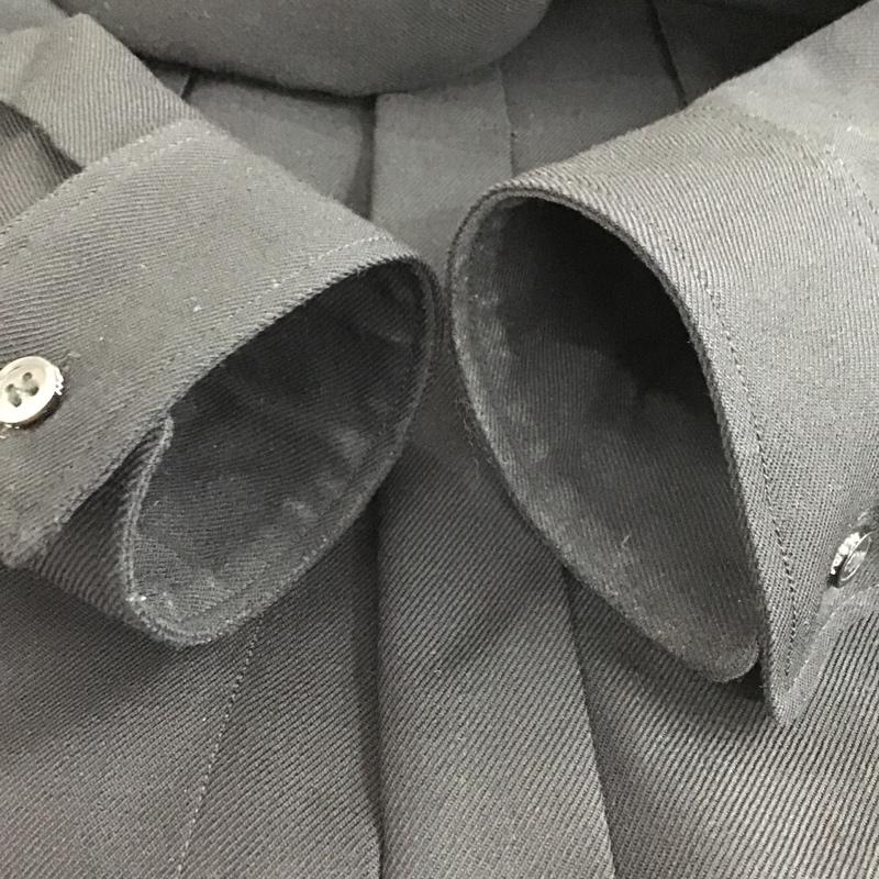 ネーム Name. シャツ、ブラウス 長袖 NMSH-20AW-003 オフスケールウールフライフロントシャツ カラーシャツ 長袖シャツ 1 無地 黒 / ブラック /  メンズ USED 古着 中古 10101609