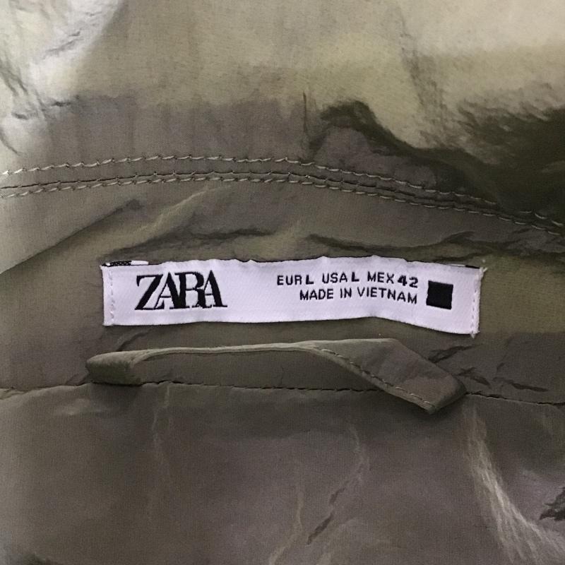 ザラ ZARA ジャケット、上着 ジャンパー、ブルゾン ジップアップジャケット ジャンパー ジャケット カジュアルジャケット ナイロンジャケット L 無地 カーキ / カーキ /  メンズ USED 古着 中古 10101638