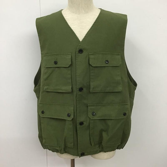 ローリーズファーム LOWRYS FARM ベスト ベスト ベスト コットンベスト ノースリーブカットソー L 無地 カーキ / カーキ /  メンズ USED 古着 中古 10101641