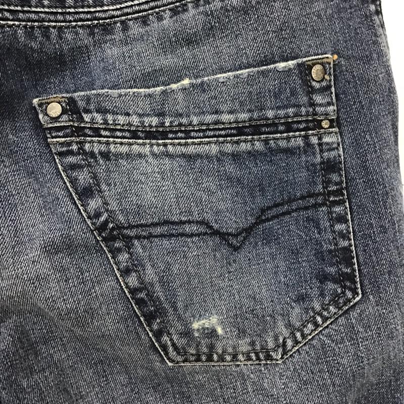 ディーゼル DIESEL パンツ デニム、ジーンズ デニムパンツ ストレートパンツ スリムパンツ カジュアルパンツ 30インチ 無地 インディゴ / インディゴ /  メンズ USED 古着 中古 10101647