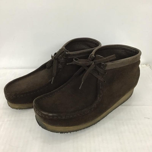 クラークス Clarks ブーツ ショートブーツ 35402 ワラビーブーツ 8M 無地 ダークブラウン / ダークブラウン /  メンズ USED 古着 中古 10101675