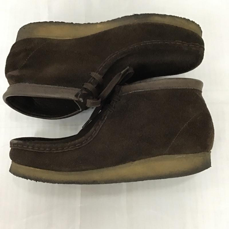 クラークス Clarks ブーツ ショートブーツ 35402 ワラビーブーツ 8M 無地 ダークブラウン / ダークブラウン /  メンズ USED 古着 中古 10101675