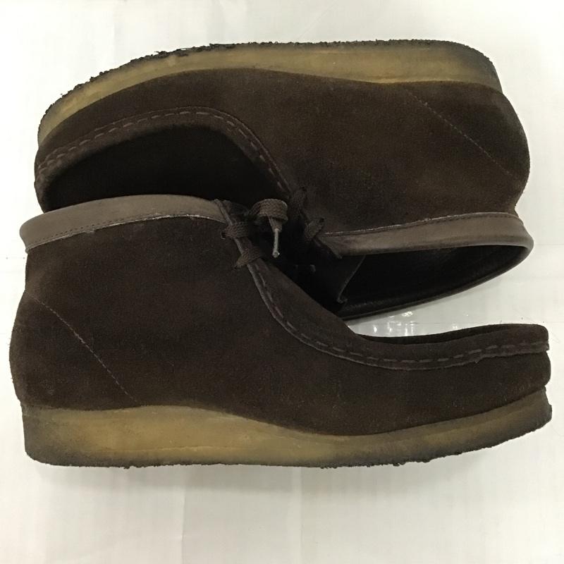 クラークス Clarks ブーツ ショートブーツ 35402 ワラビーブーツ 8M 無地 ダークブラウン / ダークブラウン /  メンズ USED 古着 中古 10101675