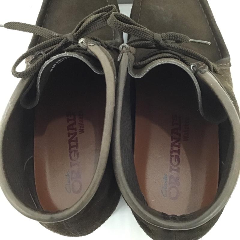 クラークス Clarks ブーツ ショートブーツ 35402 ワラビーブーツ 8M 無地 ダークブラウン / ダークブラウン /  メンズ USED 古着 中古 10101675