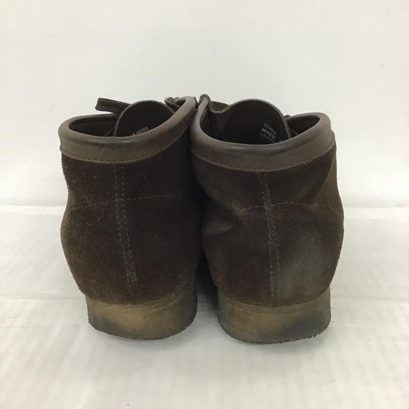 クラークス Clarks ブーツ ショートブーツ 35402 ワラビーブーツ 8M 無地 ダークブラウン / ダークブラウン /  メンズ USED 古着 中古 10101675