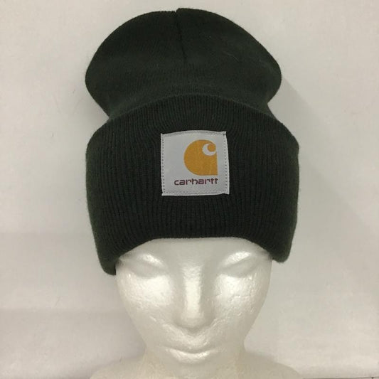 カーハート Carhartt 帽子 ニット帽 I020222 0WE ACRYLIC WATCH HAT ロゴ、文字 カーキ / カーキ /  メンズ USED 古着 中古 10101694