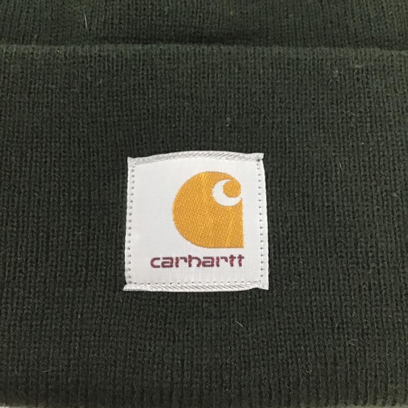 カーハート Carhartt 帽子 ニット帽 I020222 0WE ACRYLIC WATCH HAT ロゴ、文字 カーキ / カーキ /  メンズ USED 古着 中古 10101694