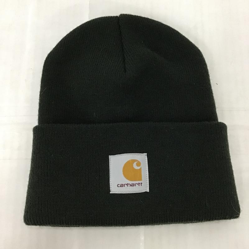 カーハート Carhartt 帽子 ニット帽 I020222 0WE ACRYLIC WATCH HAT ロゴ、文字 カーキ / カーキ /  メンズ USED 古着 中古 10101694