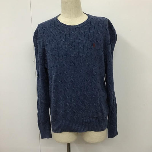 ポロラルフローレン POLO RALPH LAUREN ニット、セーター 長袖 M 無地 紺 / ネイビー /  メンズ USED 古着 中古 10101710