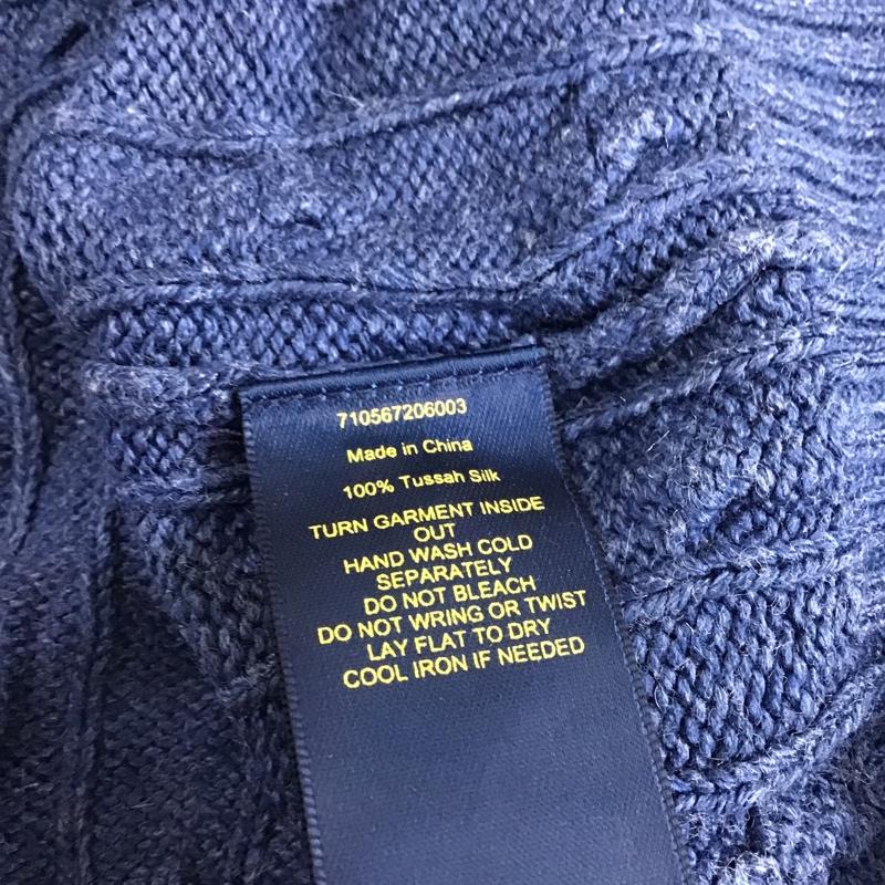 ポロラルフローレン POLO RALPH LAUREN ニット、セーター 長袖 M 無地 紺 / ネイビー /  メンズ USED 古着 中古 10101710