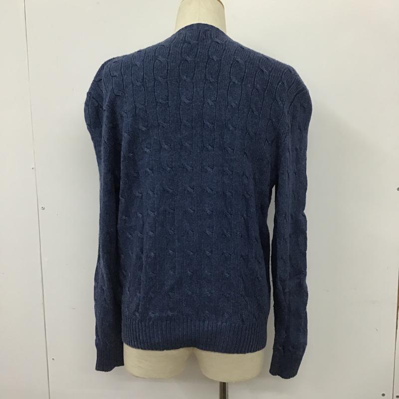 ポロラルフローレン POLO RALPH LAUREN ニット、セーター 長袖 M 無地 紺 / ネイビー /  メンズ USED 古着 中古 10101710