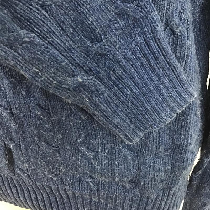 ポロラルフローレン POLO RALPH LAUREN ニット、セーター 長袖 M 無地 紺 / ネイビー /  メンズ USED 古着 中古 10101710