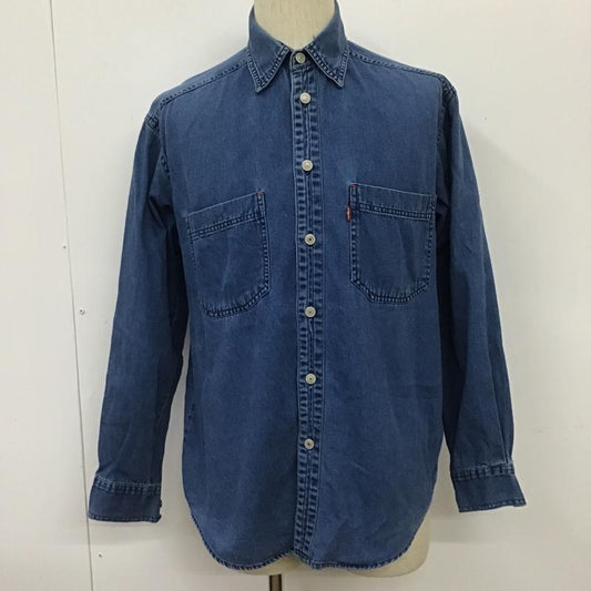 リーバイス Levi's シャツ、ブラウス 長袖 デニムシャツ RED TAB S 無地 青 / ブルー /  メンズ USED 古着 中古 10101713