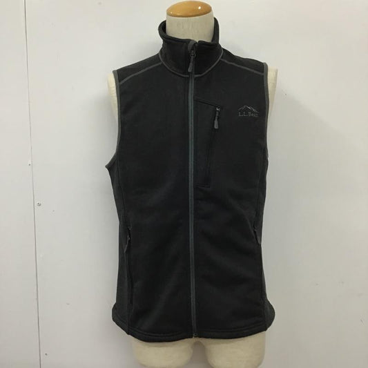 エルエルビーン L.L.Bean ベスト ベスト 500887 ジップアップ 裏フリース S ロゴ、文字 黒 / ブラック /  メンズ USED 古着 中古 10101731