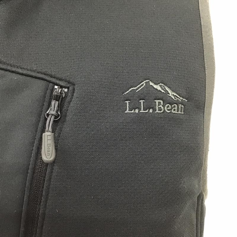 エルエルビーン L.L.Bean ベスト ベスト 500887 ジップアップ 裏フリース S ロゴ、文字 黒 / ブラック /  メンズ USED 古着 中古 10101731