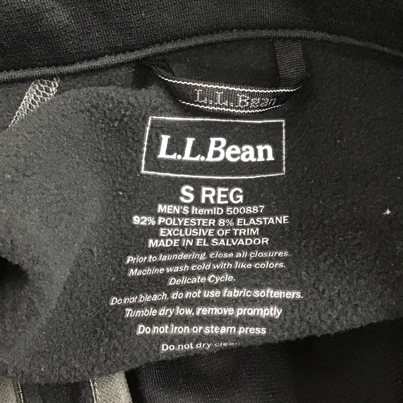 エルエルビーン L.L.Bean ベスト ベスト 500887 ジップアップ 裏フリース S ロゴ、文字 黒 / ブラック /  メンズ USED 古着 中古 10101731
