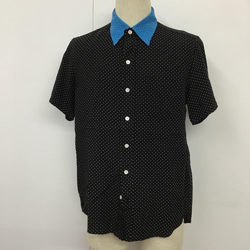 ギルティーパーティーズ GUILTYPARTIES シャツ、ブラウス 半袖 ワコマリア バックロゴ ドット M 刺繍 白 / ホワイト / X 黒 / ブラック / X 青 / ブルー /  メンズ USED 古着 中古 10101740