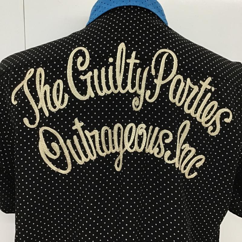 ギルティーパーティーズ GUILTYPARTIES シャツ、ブラウス 半袖 ワコマリア バックロゴ ドット M 刺繍 白 / ホワイト / X 黒 / ブラック / X 青 / ブルー /  メンズ USED 古着 中古 10101740