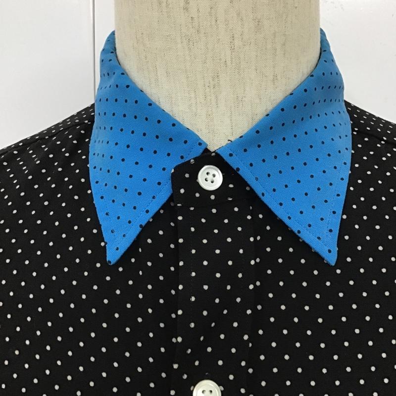 ギルティーパーティーズ GUILTYPARTIES シャツ、ブラウス 半袖 ワコマリア バックロゴ ドット M 刺繍 白 / ホワイト / X 黒 / ブラック / X 青 / ブルー /  メンズ USED 古着 中古 10101740