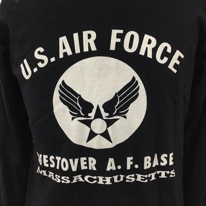 バズリクソンズ Buzz Rickson's Tシャツ 長袖 U.S. AIR FORCE ロンT M ロゴ、文字 黒 / ブラック / X ベージュ / ベージュ /  メンズ USED 古着 中古 10101746