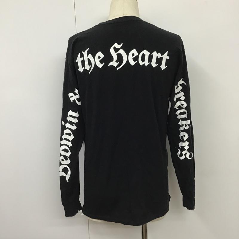 ベドウィン アンド ザ ハートブレイカーズ BEDWIN & THE HEARTBREAKERS Tシャツ 長袖 ロンT スリーブロゴ 3 プリント 黒 / ブラック /  メンズ USED 古着 中古 10101747