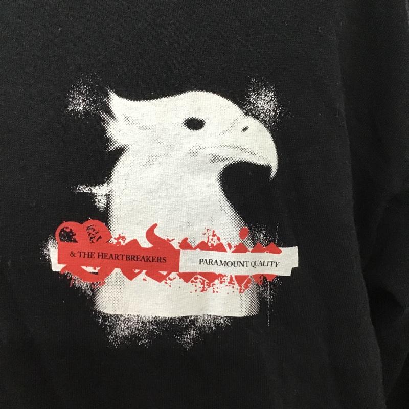 ベドウィン アンド ザ ハートブレイカーズ BEDWIN & THE HEARTBREAKERS Tシャツ 長袖 ロンT スリーブロゴ 3 プリント 黒 / ブラック /  メンズ USED 古着 中古 10101747