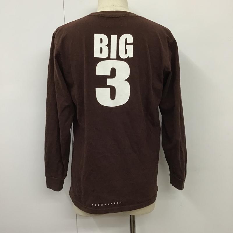 ティーエムティー TMT Tシャツ 長袖 RETROSPECT Big holiday BIG3 ロンT M ロゴ、文字 茶 / ブラウン /  メンズ USED 古着 中古 10101749