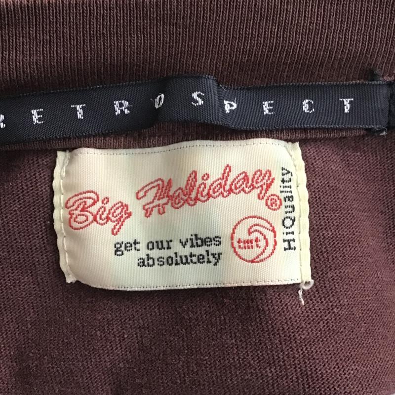 ティーエムティー TMT Tシャツ 長袖 RETROSPECT Big holiday BIG3 ロンT M ロゴ、文字 茶 / ブラウン /  メンズ USED 古着 中古 10101749