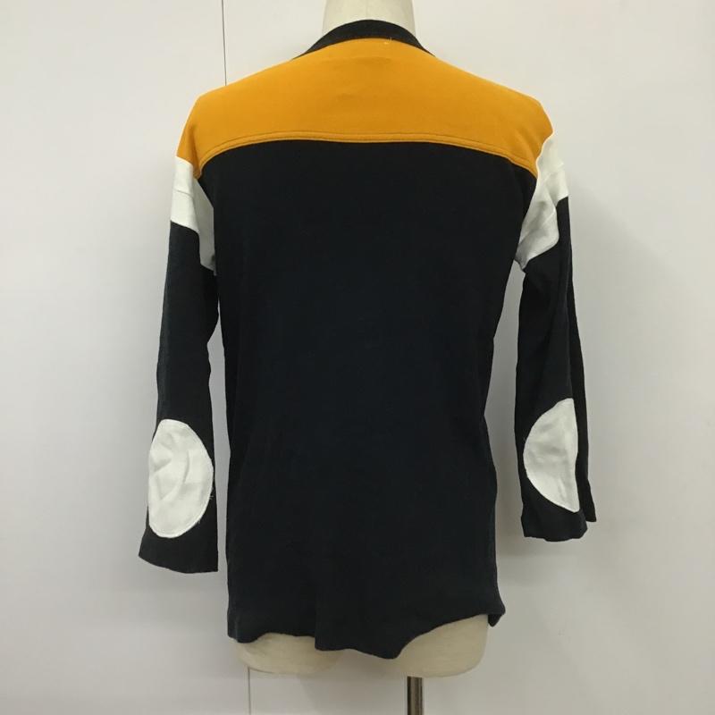 モニタリー MONITALY Tシャツ 七分袖 ナンバリングTシャツ エルボーパッチ L プリント 白 / ホワイト / X 黒 / ブラック / X 橙 / オレンジ /  メンズ USED 古着 中古 10101751
