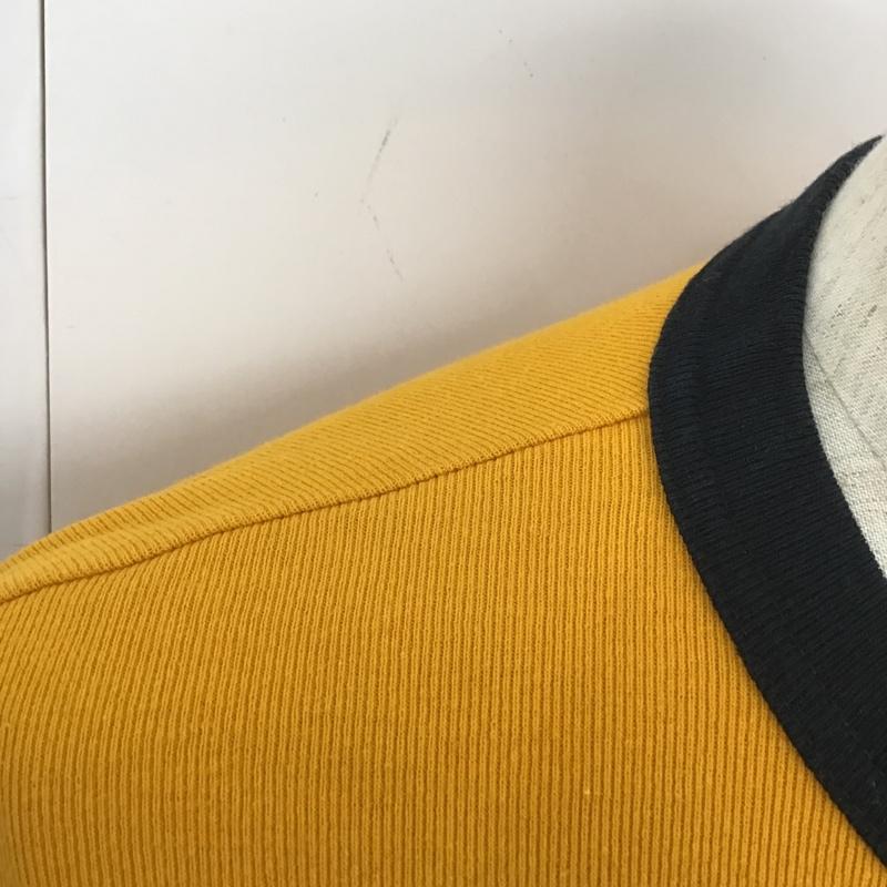 モニタリー MONITALY Tシャツ 七分袖 ナンバリングTシャツ エルボーパッチ L プリント 白 / ホワイト / X 黒 / ブラック / X 橙 / オレンジ /  メンズ USED 古着 中古 10101751