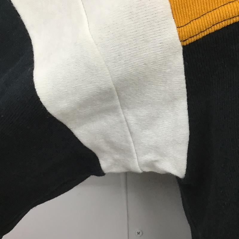 モニタリー MONITALY Tシャツ 七分袖 ナンバリングTシャツ エルボーパッチ L プリント 白 / ホワイト / X 黒 / ブラック / X 橙 / オレンジ /  メンズ USED 古着 中古 10101751