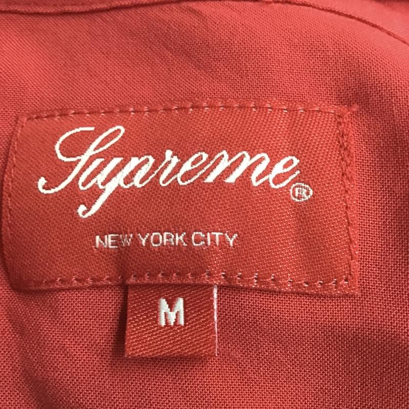 シュプリーム Supreme シャツ、ブラウス 半袖 Dragon Rayon Shirt 18AW オープンカラーシャツ M 刺繍 赤 / レッド /  メンズ USED 古着 中古 10101753