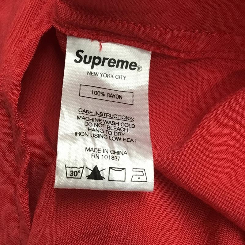 シュプリーム Supreme シャツ、ブラウス 半袖 Dragon Rayon Shirt 18AW オープンカラーシャツ M 刺繍 赤 / レッド /  メンズ USED 古着 中古 10101753